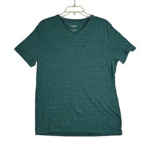 Goodfellow & Co Mens Green V-Neck Standard Fit T-Shirt Size Medium